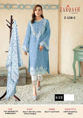 Z 138 By Zarqash Designer Readymade Salwar Kameez Collection